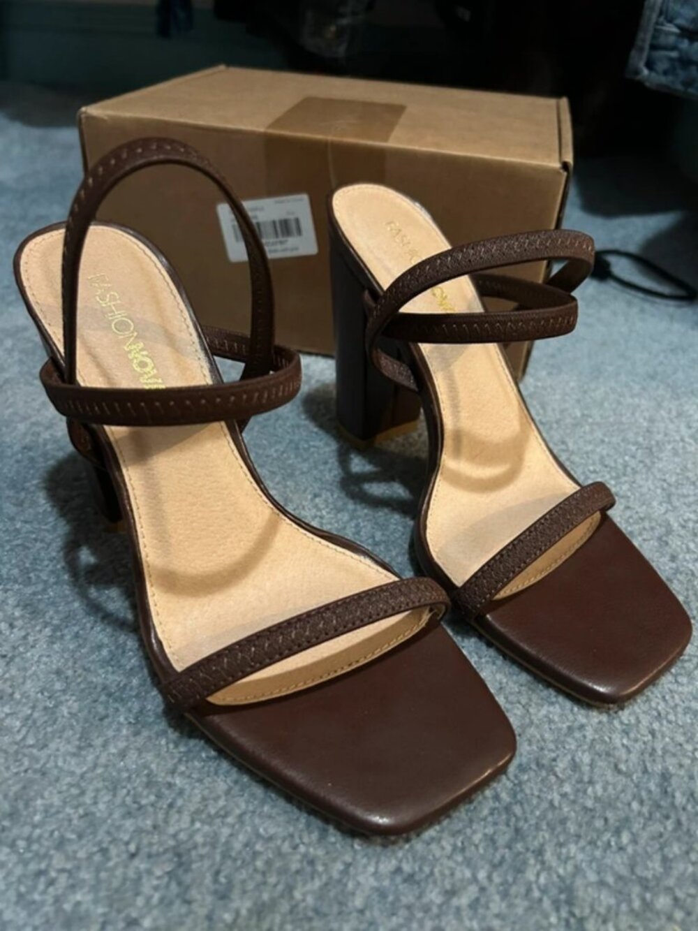 Brown fashion nova heels